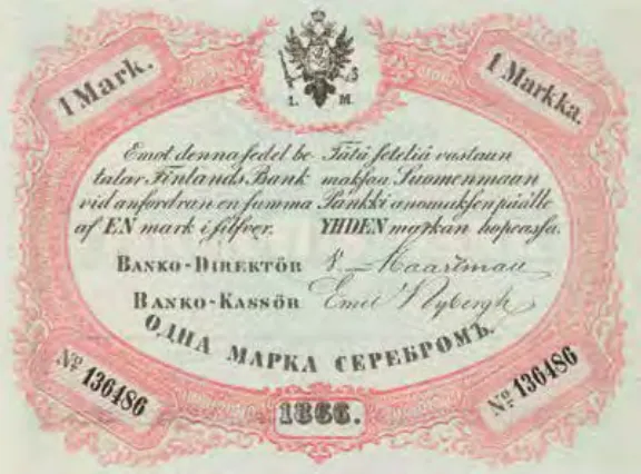 1 markka 1866 arvopuoli