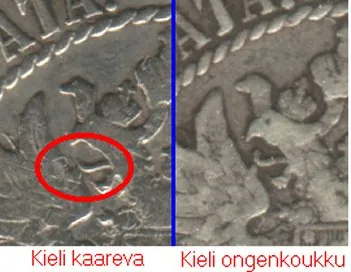 1 markka 1866 kotkien kielet