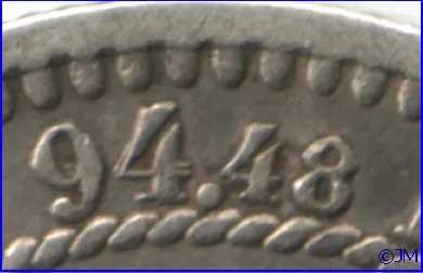 1 markka 1866 numero 4 kaksoiskaiverrettu