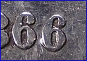 1 markka 1866 päällelyönti