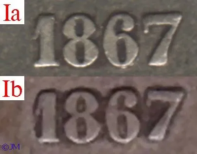 1 markka 1867 variantit