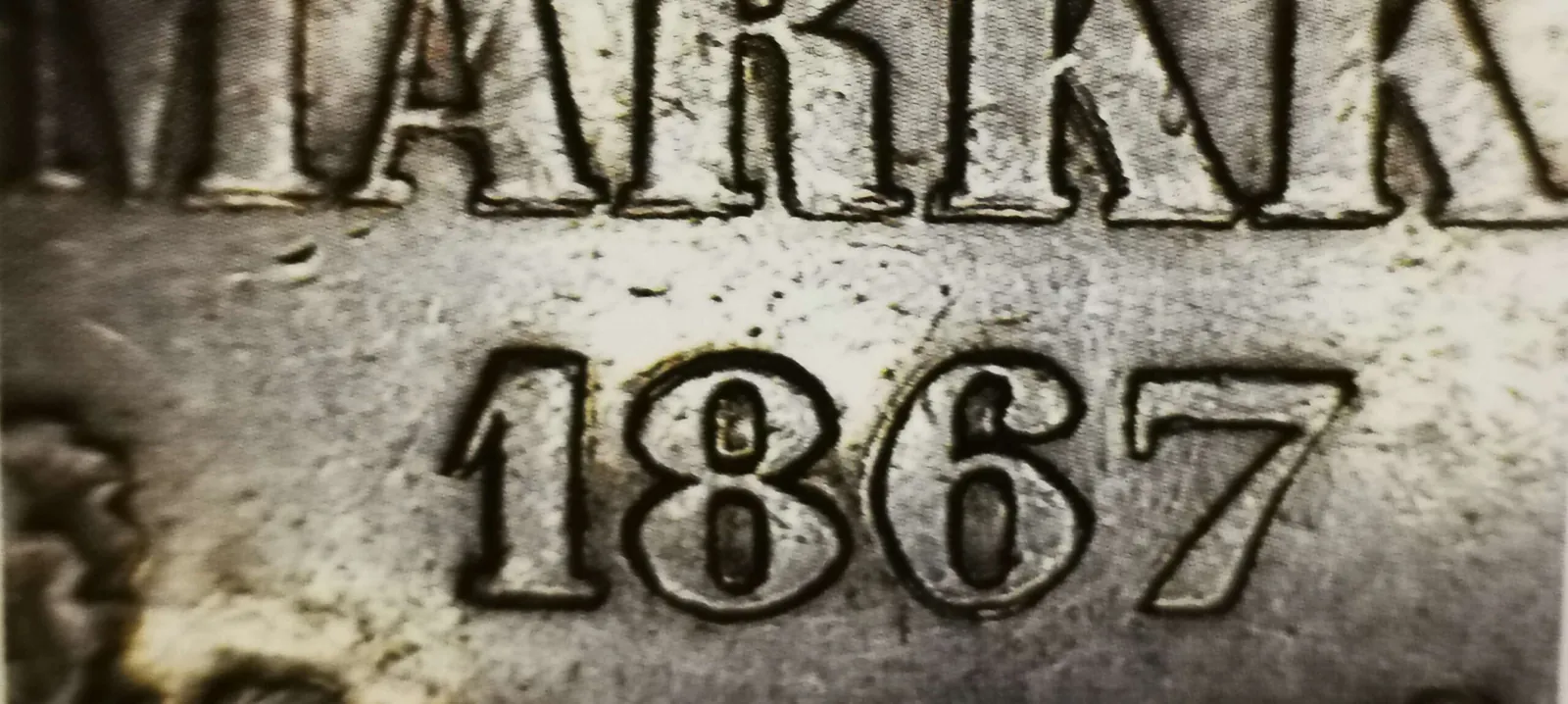 1 markka 1867 variantti 1.2 arvopuoli