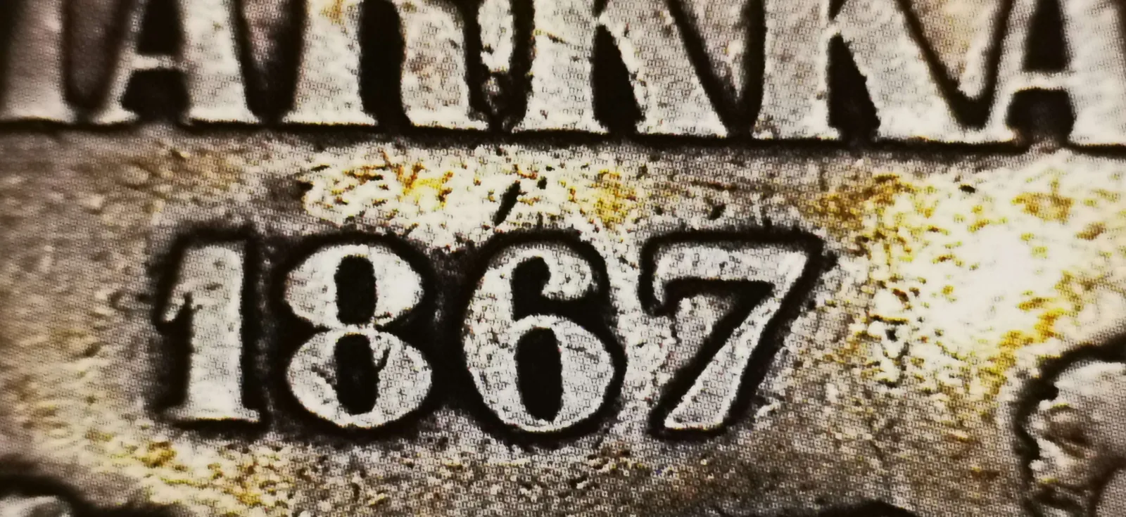 1 markka 1867 variantti 1.3 arvopuoli
