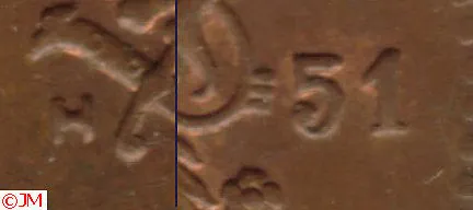 1 markka 1951 kupari variantti I