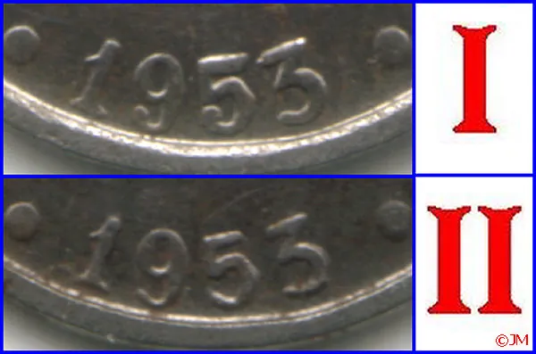 1 markka 1953 variantit