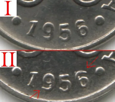 1 markka 1956 variantit