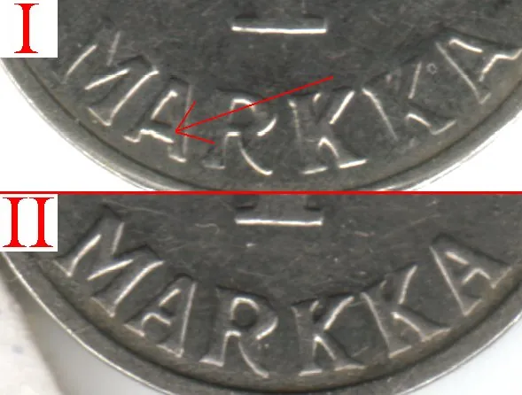 1 markka 1959 variantit