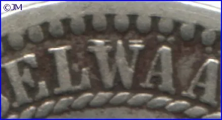 1 markkaa 1866 W kaksoiskaiverrettu