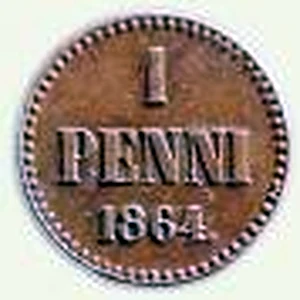 1 penni 1864 arvopuoli