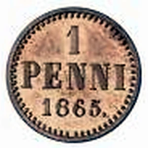1 penni 1865 arvopuoli