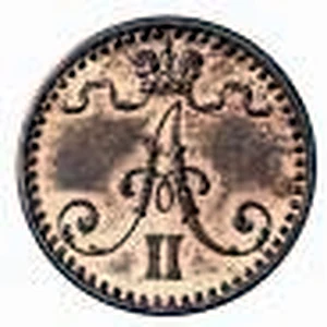1 penni 1865 tunnuspuoli