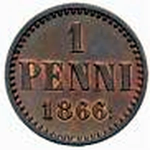 1 penni 1866 arvopuoli