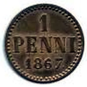 1 penni 1867 arvopuoli