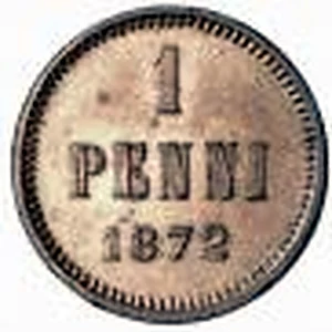 1 penni 1872 arvopuoli