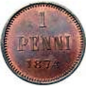 1 penni 1874 arvopuoli