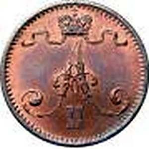 1 penni 1874 tunnuspuoli