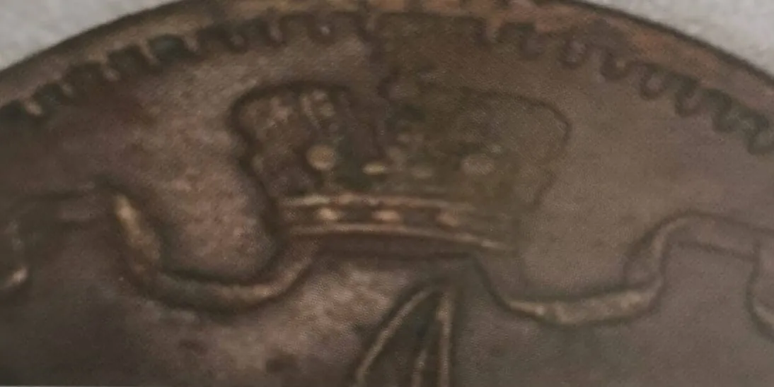 1 penni 1876 - variantti 2 - Tunnuspuoli