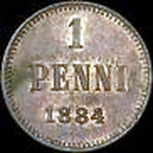 1 penni 1884 arvopuoli