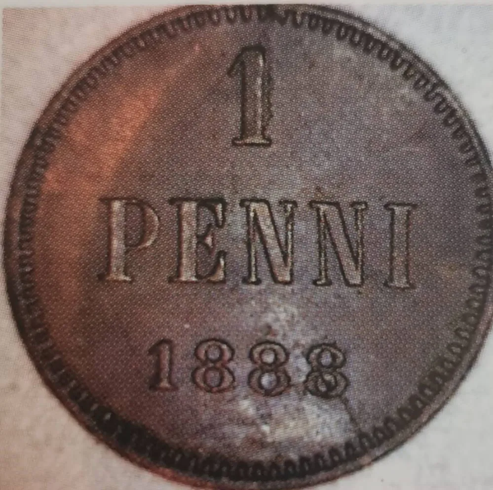 1 penni 1888 - variantti 1 - Arvopuoli