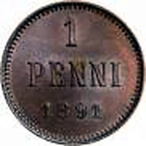 1 penni 1891 arvopuoli