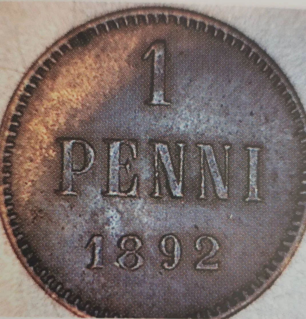 1 penni 1892 - variantti 3 - Arvopuoli
