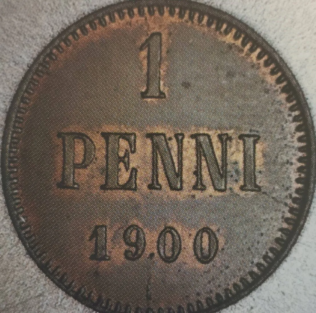 1 penni 1900 - variantti 1 - Arvopuoli