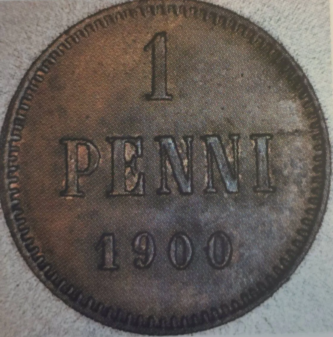 1 penni 1900 - variantti 2 - Arvopuoli