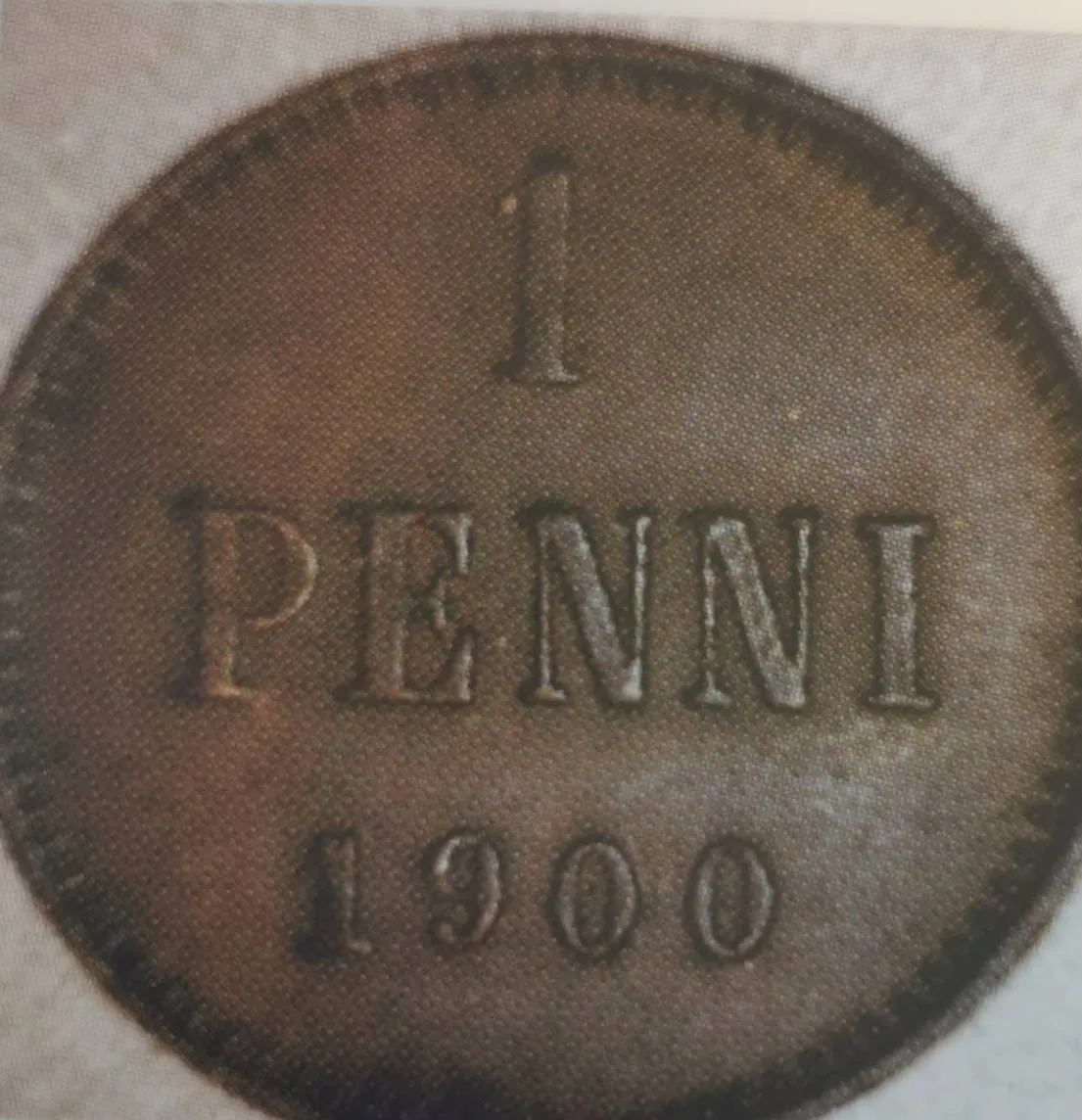 1 penni 1900 - variantti 3 - Arvopuoli