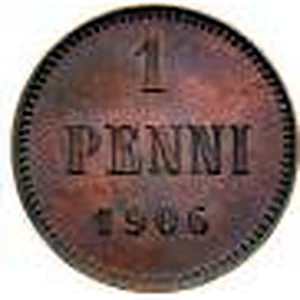 1 penni 1906 arvopuoli