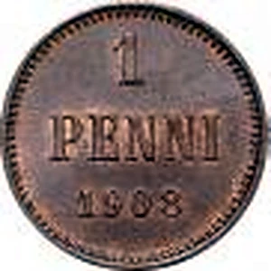 1 penni 1908 arvopuoli
