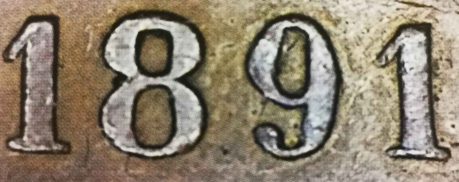 10-penniä 1891 variantti 1.3 arvopuoli