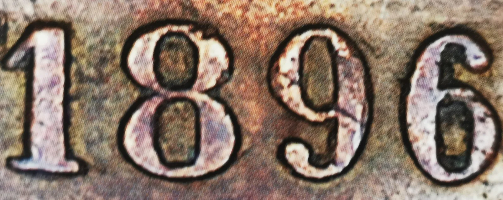 10-penniä 1896 variantti 1.3 arvopuoli