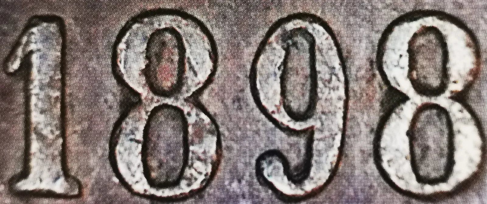 10-penniä 1898 variantti 1.1 arvopuoli