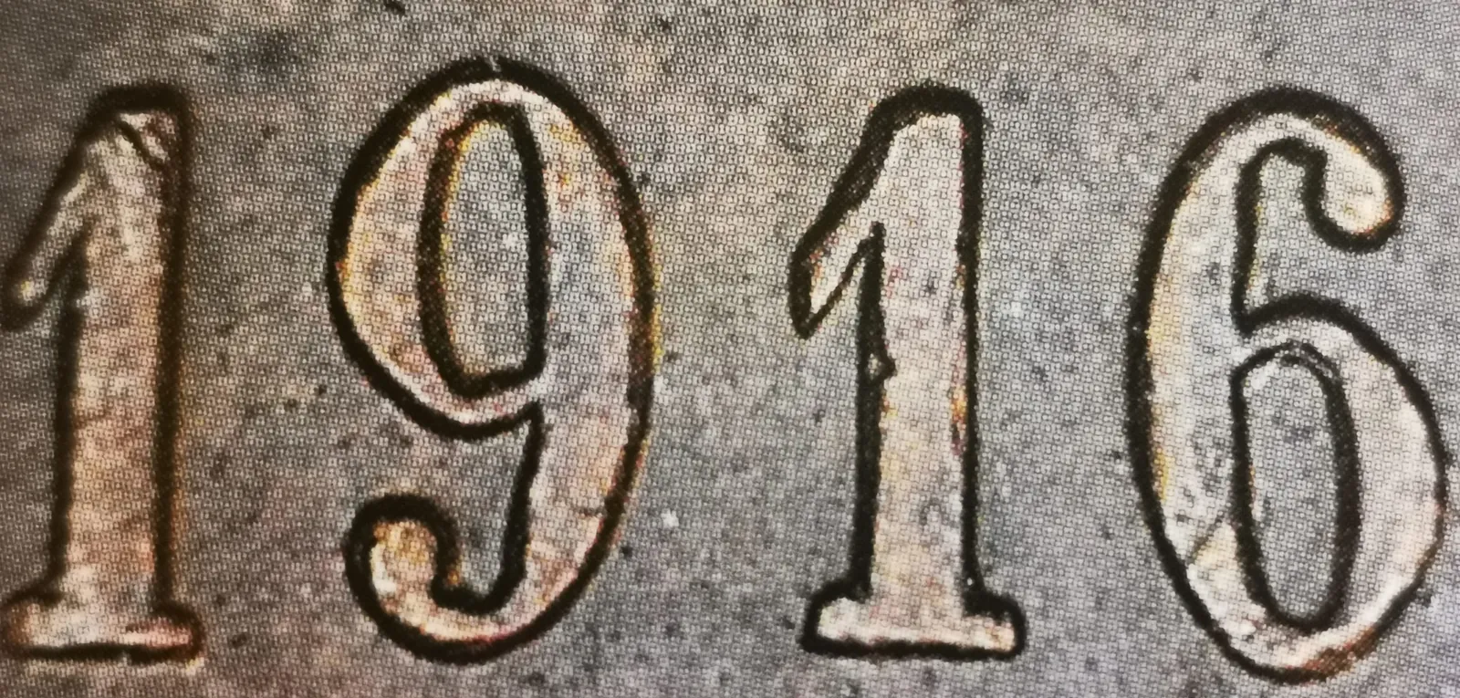 10-penniä 1916 variantti 1.1 arvopuoli