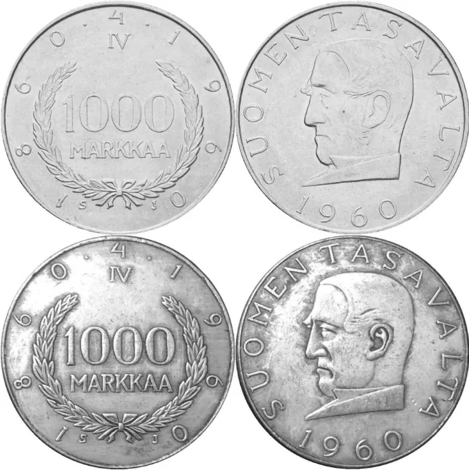 1000 mk 1960 väärennös