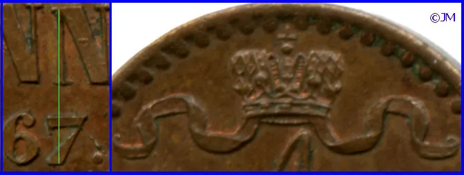 1 Penni 1867 variantti 2