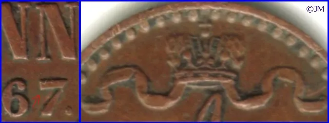 1 Penni 1867 variantti 3 B