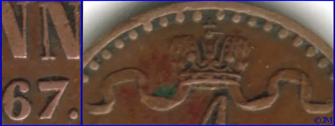 1 Penni 1867 variantti 2 B