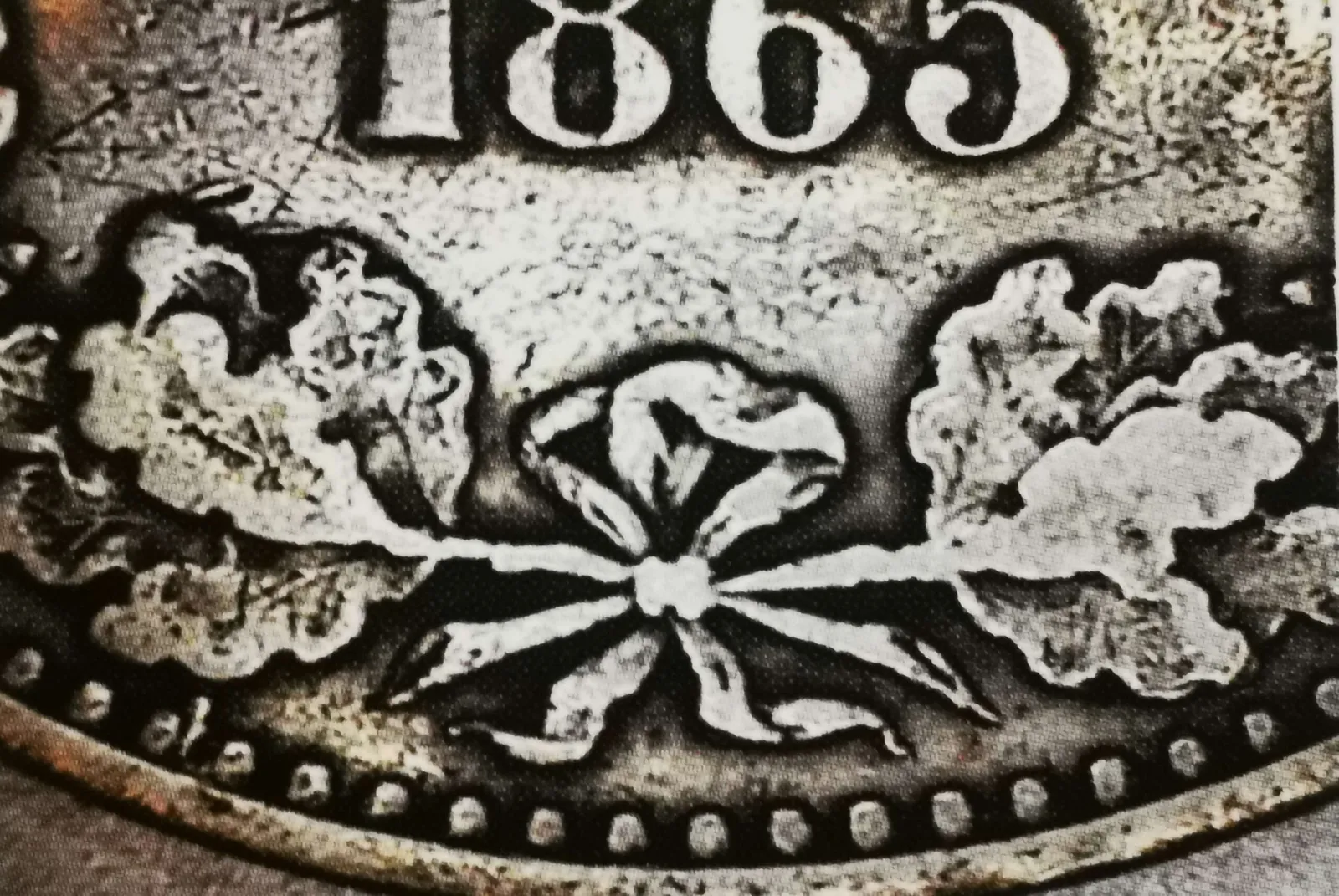 2 markkaa 1865 variantti 1.1 rusetti