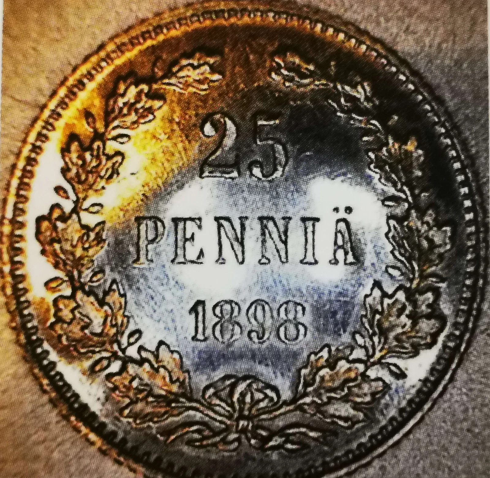 25 penniä 1898 variantti 1.3 arvopuoli