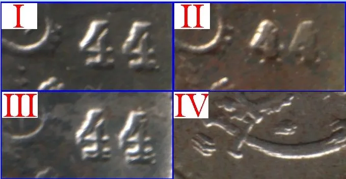 25 penniä 1944 variantit