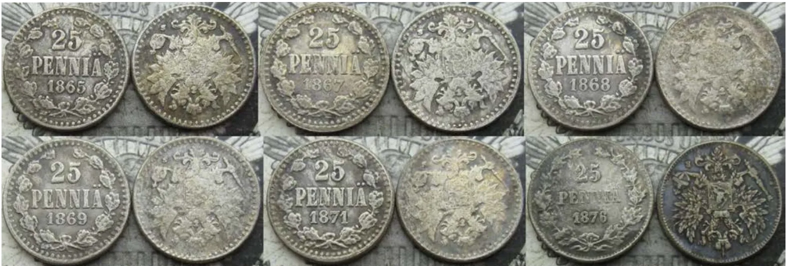 25 penniä tunnetut väärennökset