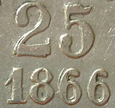 25 penniä 1866VII