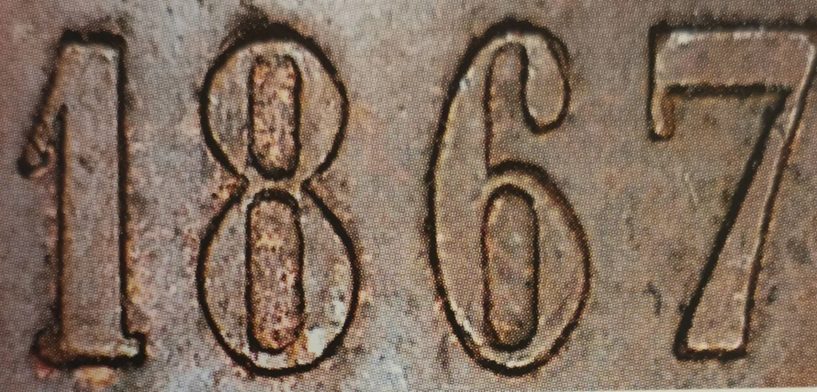 5 pennia 1867 - variantti 1.2 - Arvopuoli