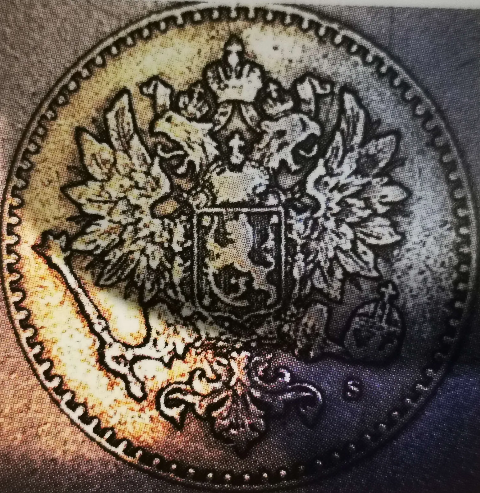 50 penniä 1864 variantti 1.1 tunnuspuoli