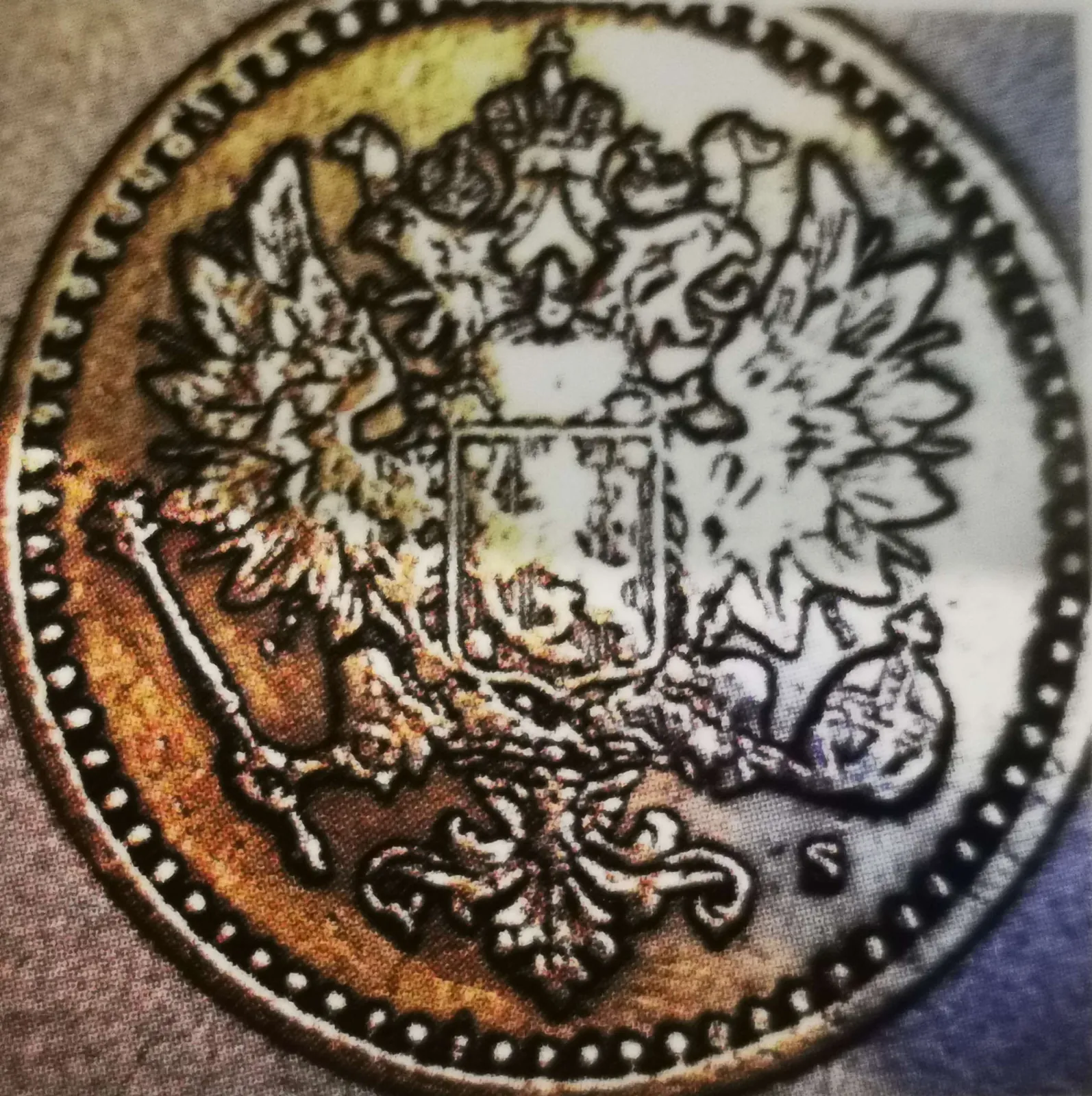 50 penniä 1866 variantti 1.1 tunnuspuoli
