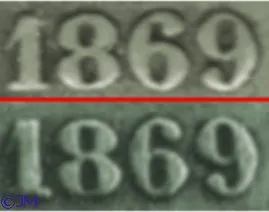 50 penniä 1869 variantit