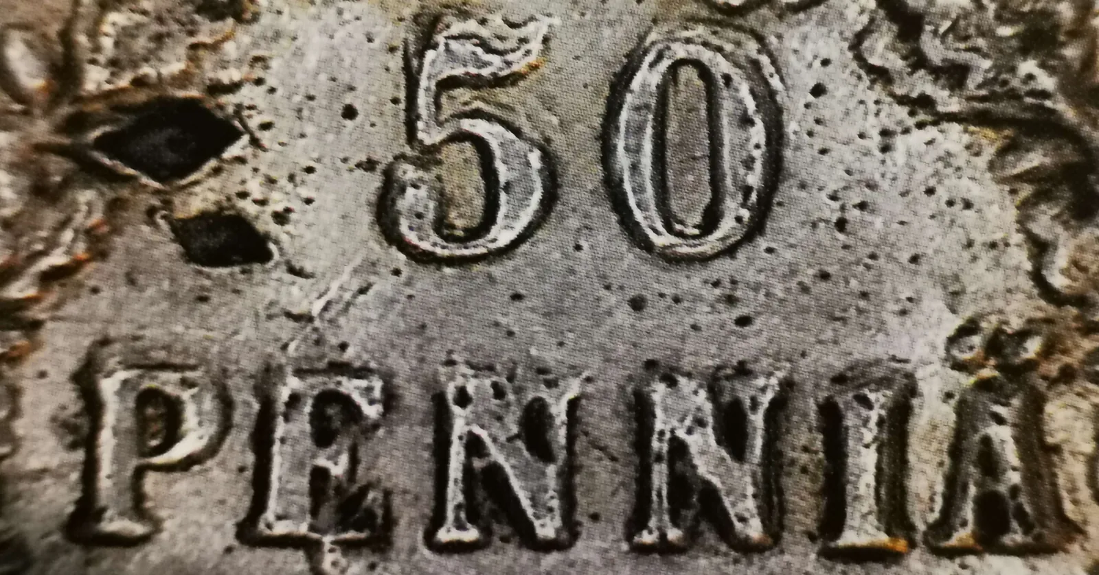50 penniä 1889 variantti 1.2 arvopuoli