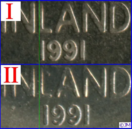 50 penniä 1991 variantti
