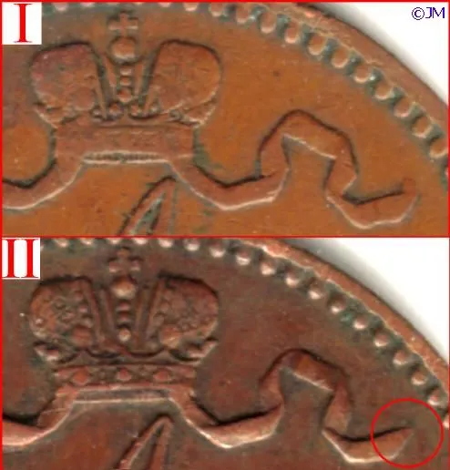 5 Penniä 1867 ja 1870 variantti